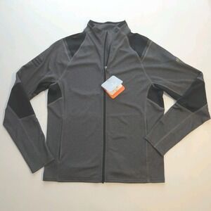 Elevate Sport Jaya Full Zip Jacket Men Small Charcoal Gray WebTech 18129 NWT New